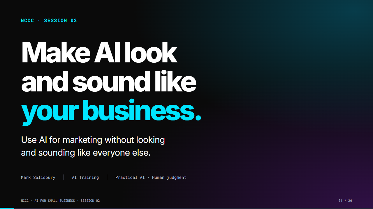 Make AI Look and Sound Like Your Business — Make AI Look and Sound Like Your Business